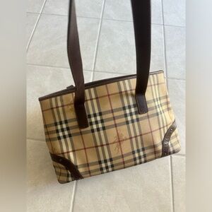Vintage Burberry shoulder tote bag